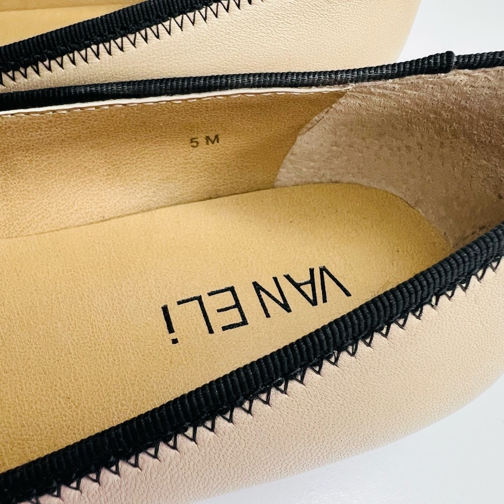 Vaneli Two-Tone Beige and Black Flats - Picture 7 of 7